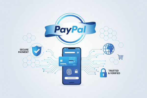 PayPal setup guide for virtual assistants showing account dashboard and payment features